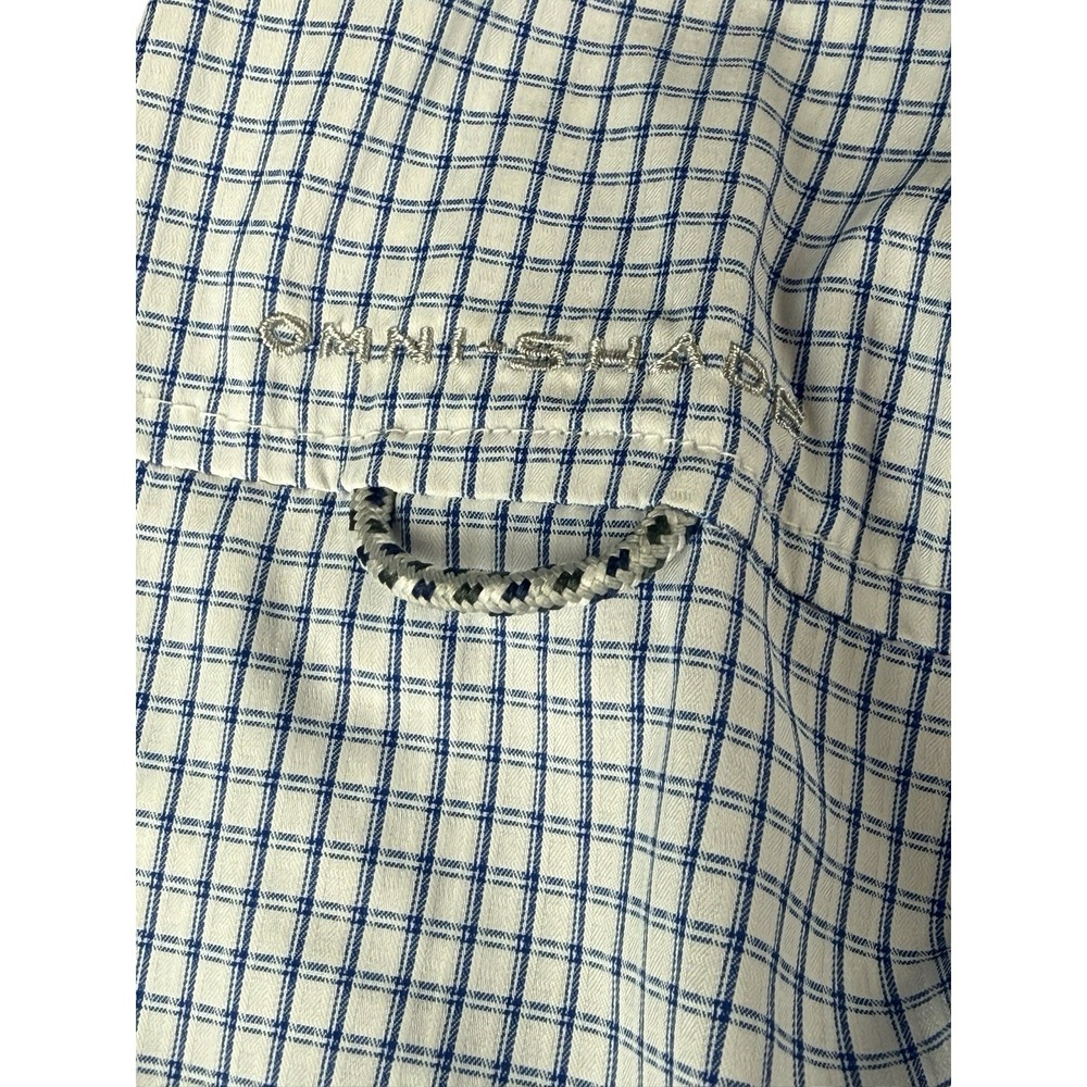 COLUMBIA PFG Super Tamiami Shirt Mens M Blue Check Florida Gators Fishing - Picture 13 of 13